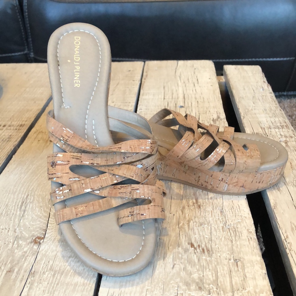 Donald Pliner wedge slides